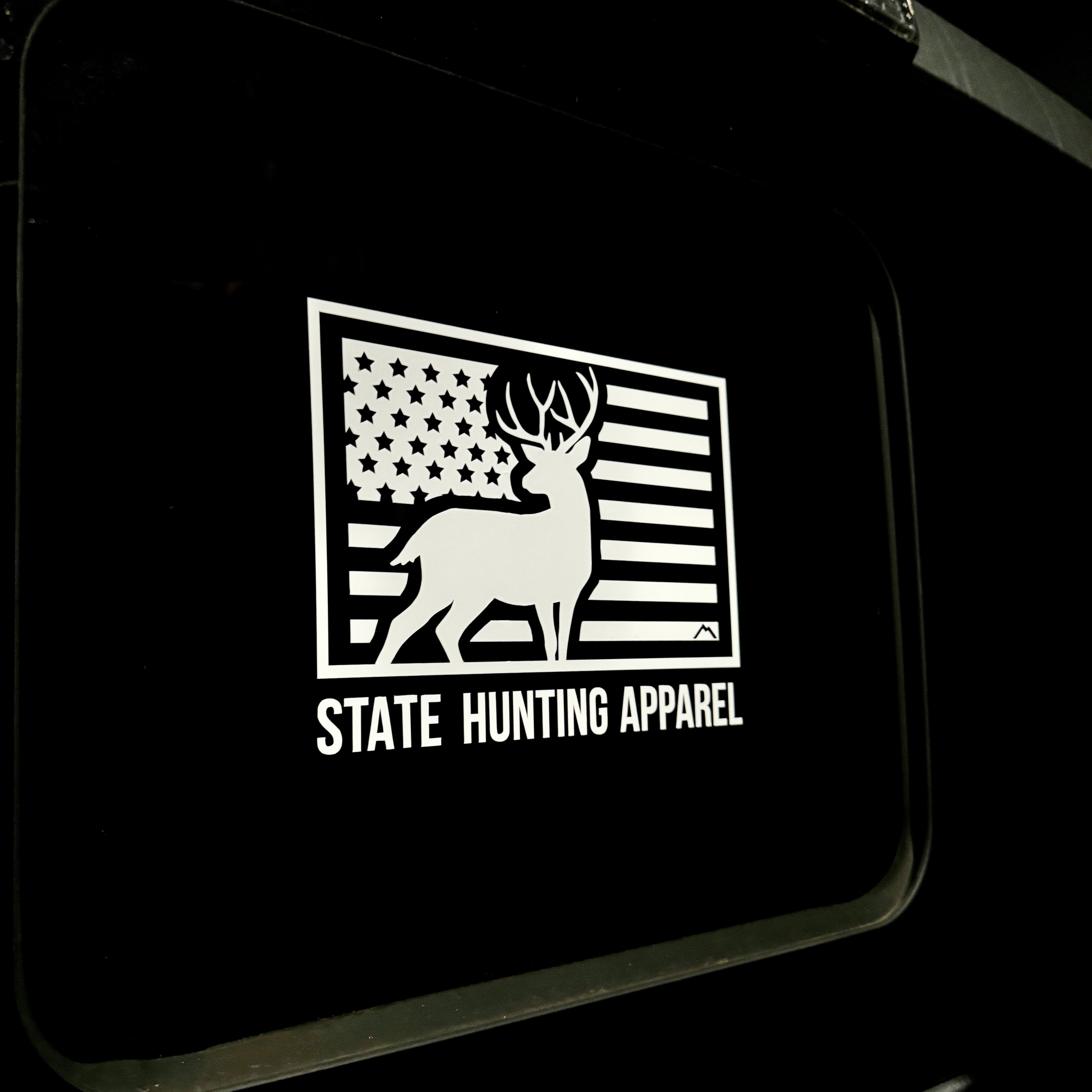 American Flag Buck Window Decal – State Outdoor Apparel